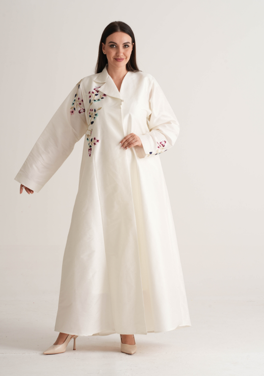 Handworked Hari Hindi Organza Abaya