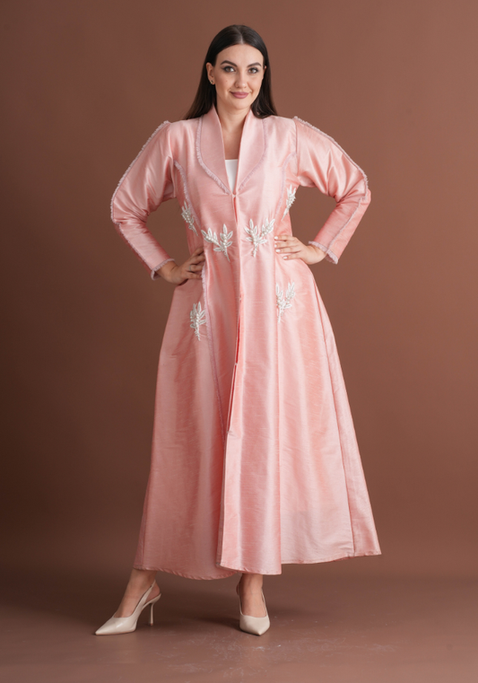 Hari Hindi Rish Handworked Abaya