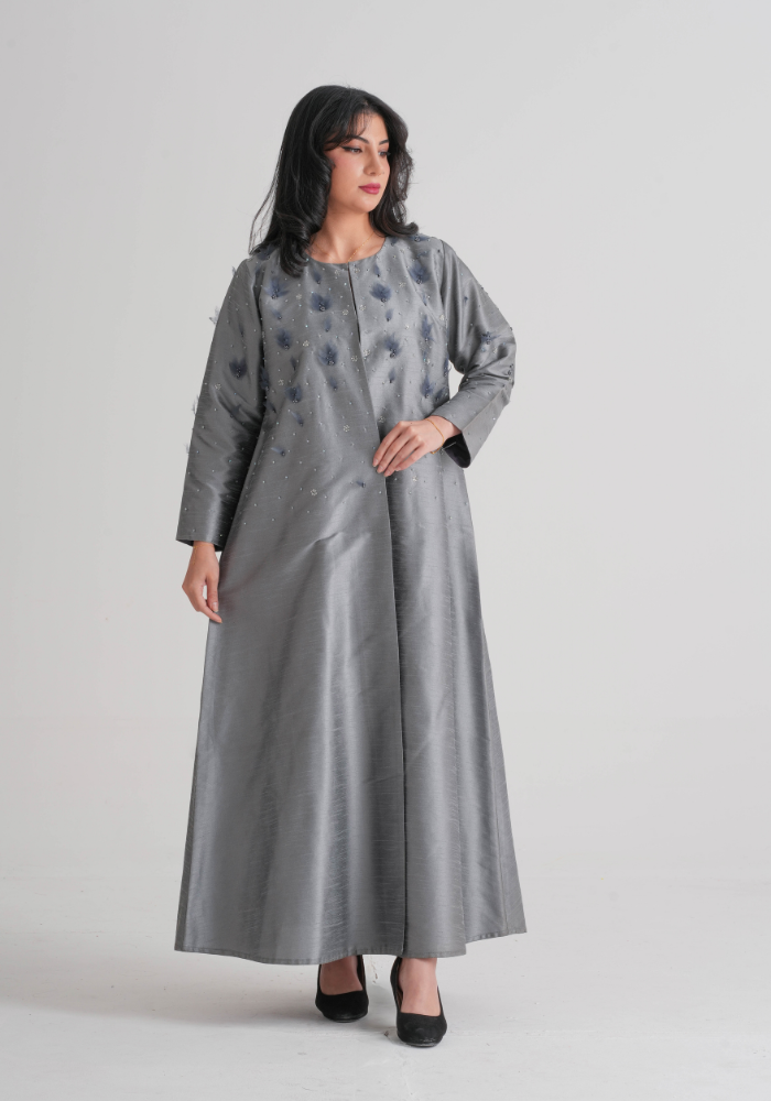 Handworked Hari Hindi Organza Abaya