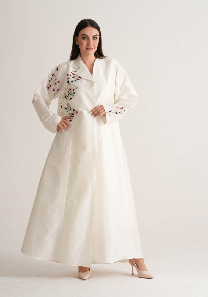 Handworked Hari Hindi Organza Abaya