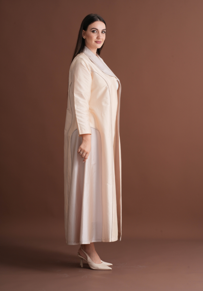 Abaya with Cutting Piping