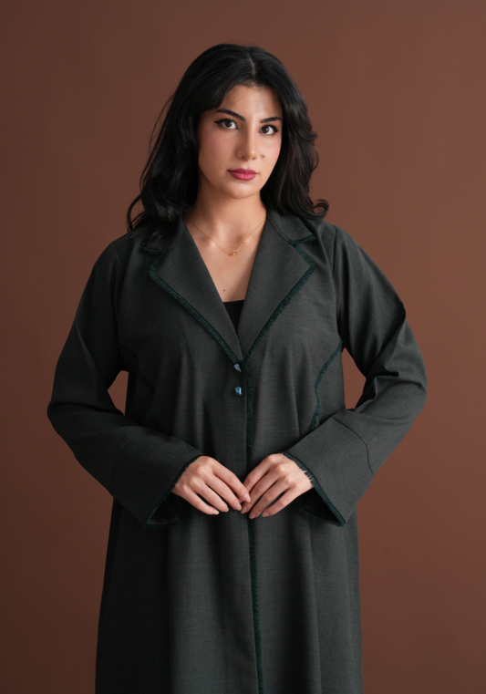 Notun Pua Abaya with Rish Cutting