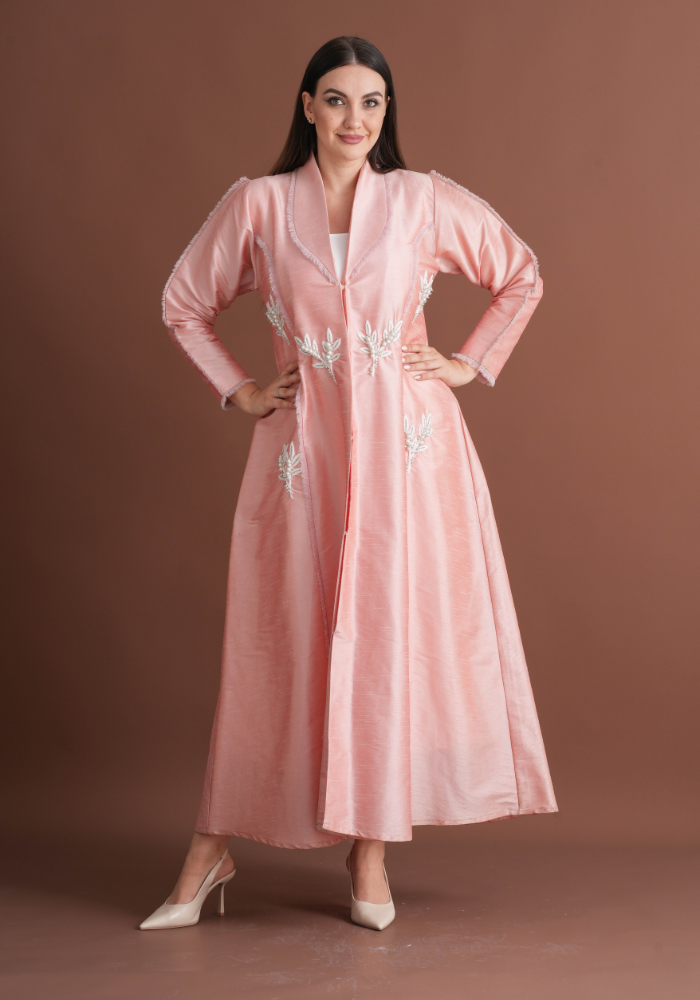 Hari Hindi Rish Handworked Abaya