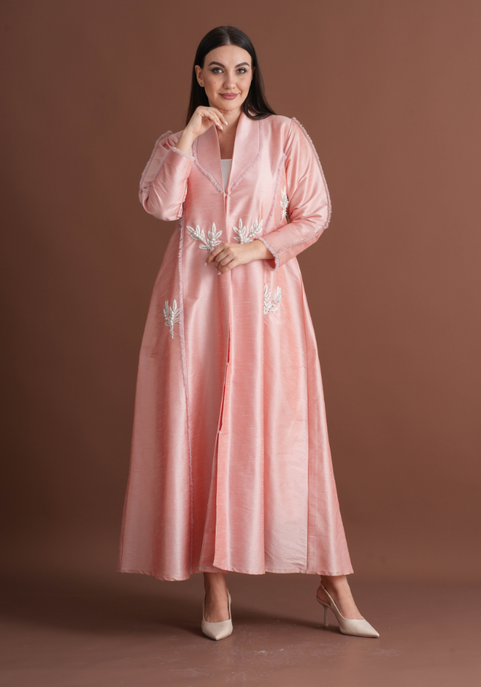 Hari Hindi Rish Handworked Abaya