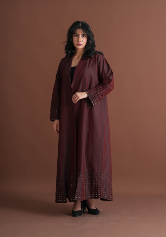 Korean Thopta Abaya with Half Ball Handwork