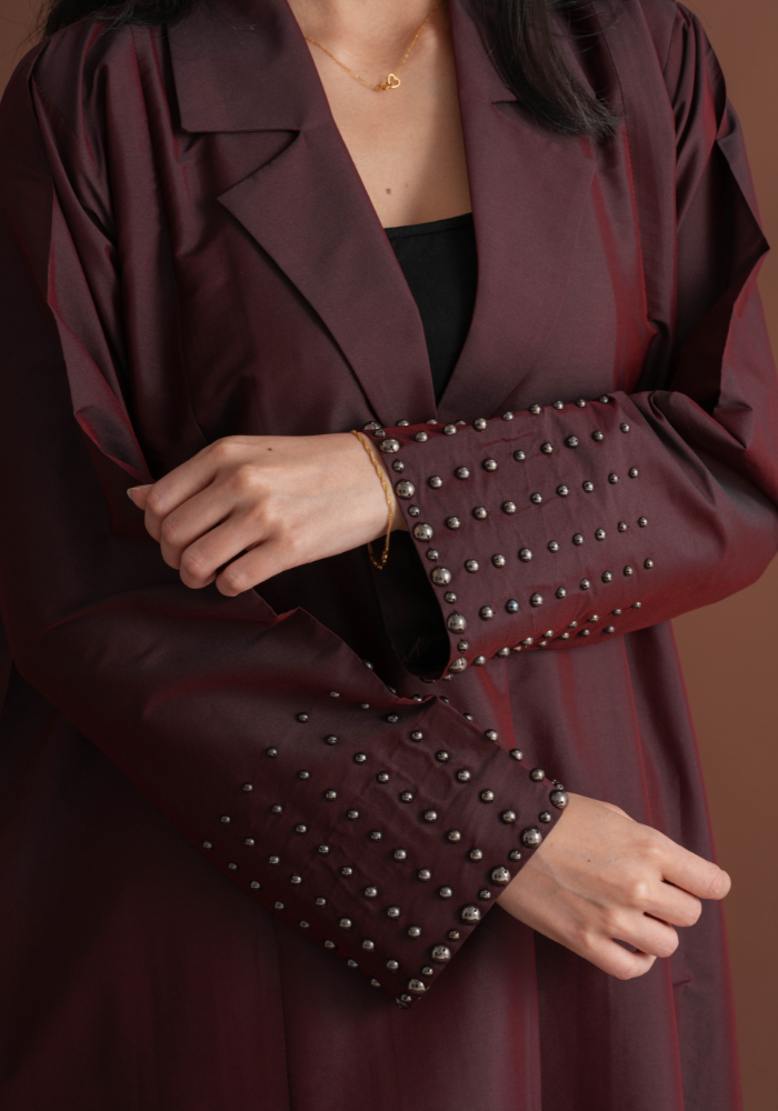 Korean Thopta Abaya with Half Ball Handwork